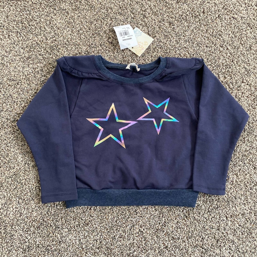 Truly Me by Sarasara Irridescent Star Sweatshirt - Size 2T